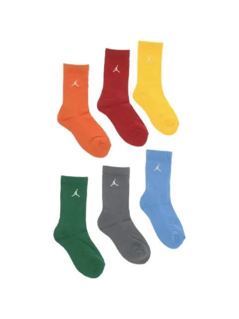 Nike Air Jordan logo-embroidered socks (set of six)