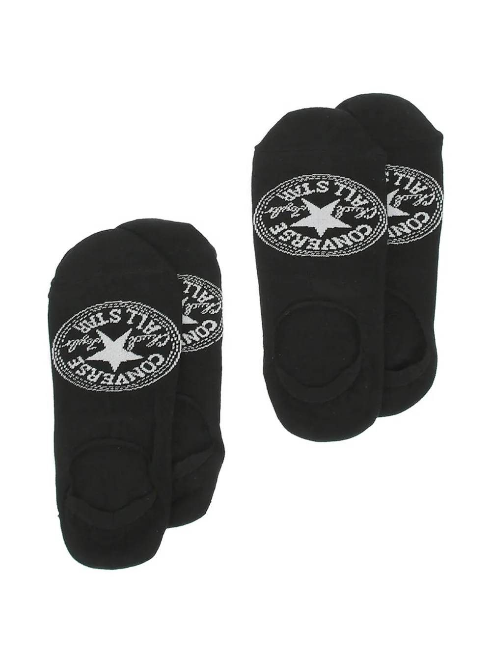 Converse All Star Chuck Taylor Logo-embroidered Socks In Black
