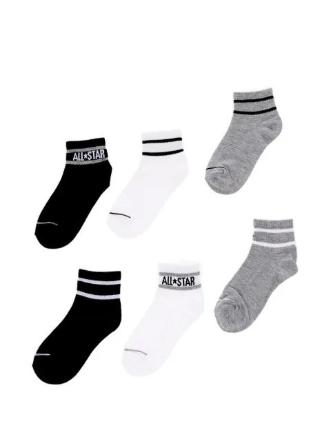 Converse logo-embroidered striped socks (set of six)
