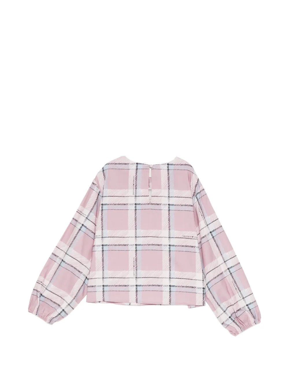 Emporio Armani Kids checked blouse Roze