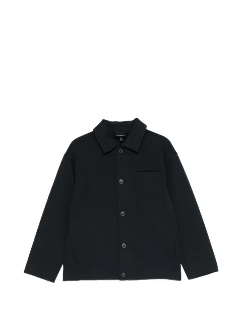 Emporio Armani Kids button-up jacquarded jacket