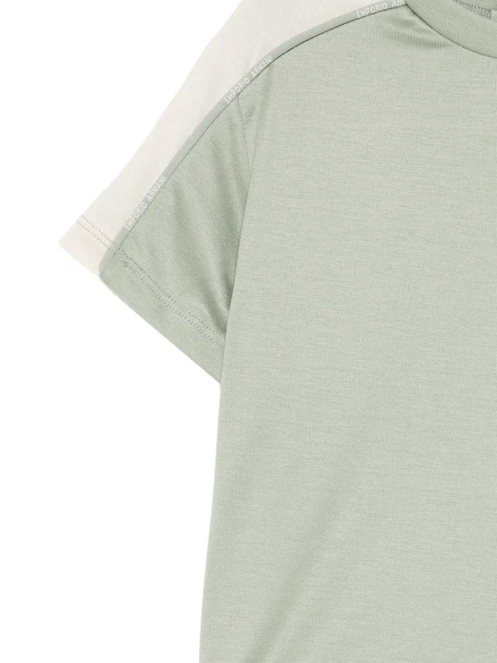 Emporio Armani Kids logo-embroidered T-shirt Groen