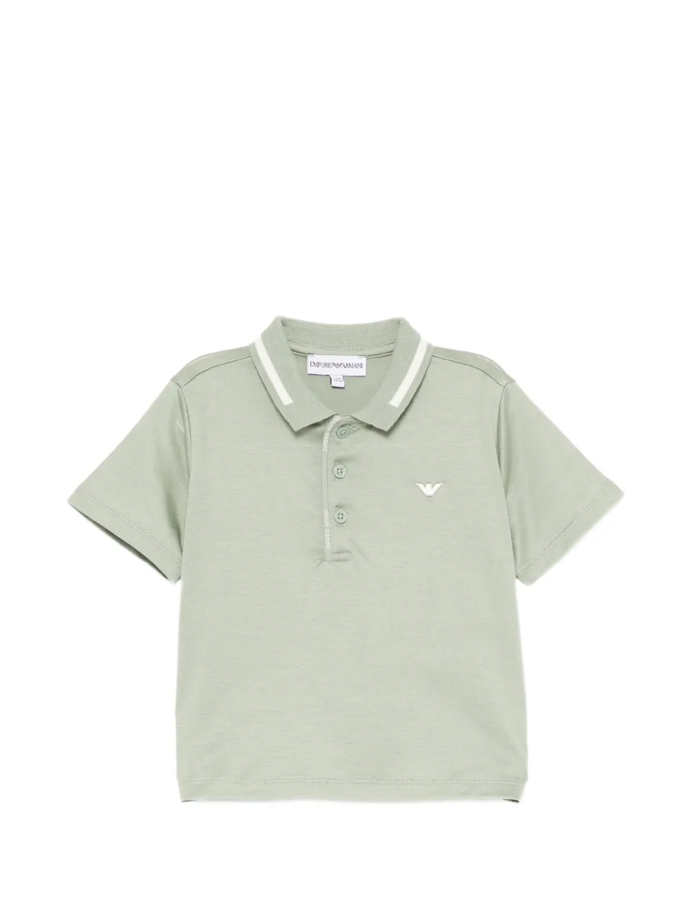Emporio Armani Kids Polo con logo ricamato - Verde