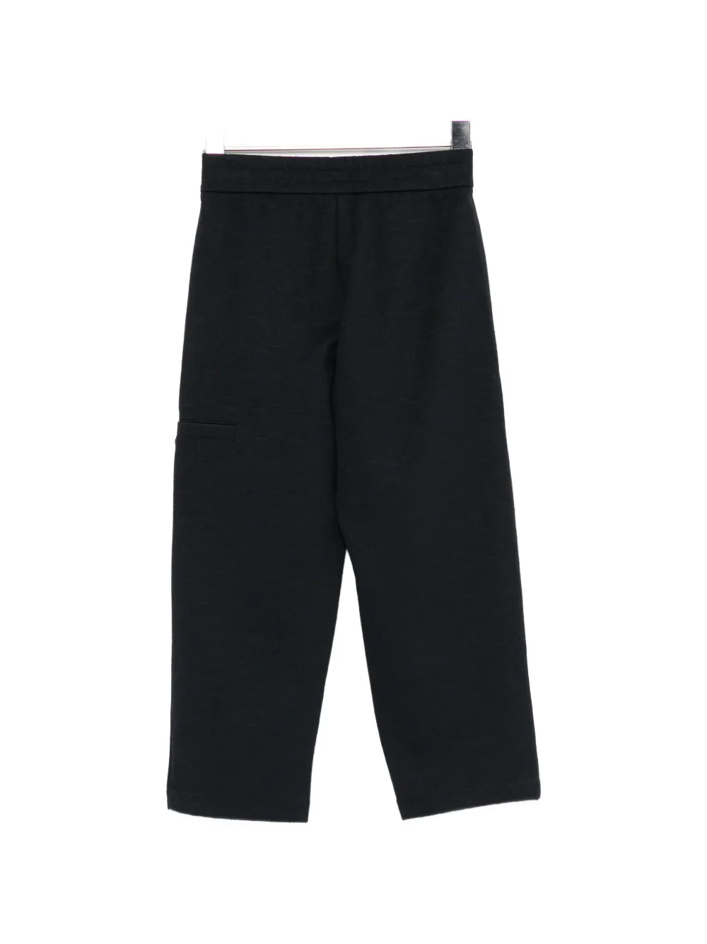 Emporio Armani Kids Broek met rechte pijpen logo en elastische tailleband Blauw