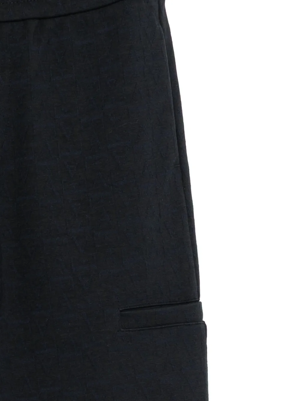 Emporio Armani Kids Broek met rechte pijpen logo en elastische tailleband Blauw