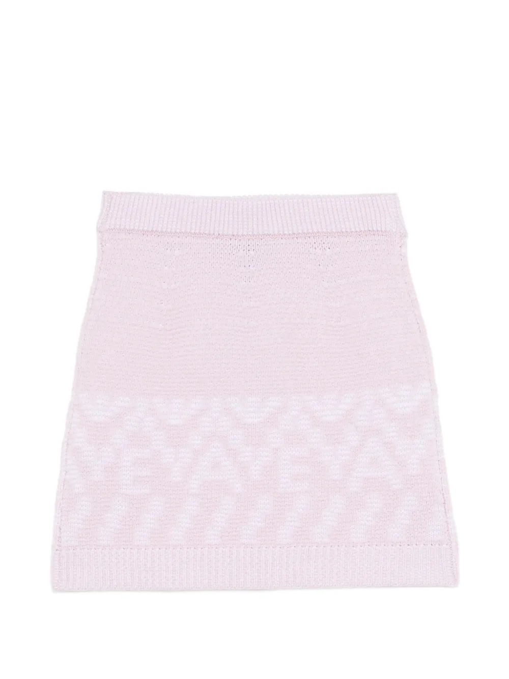 Emporio Armani Kids logo-intarsia skirt Roze