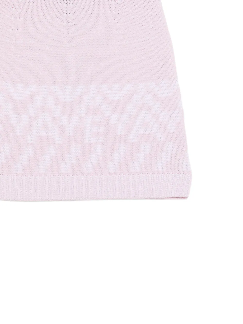 Emporio Armani Kids logo-intarsia skirt Roze