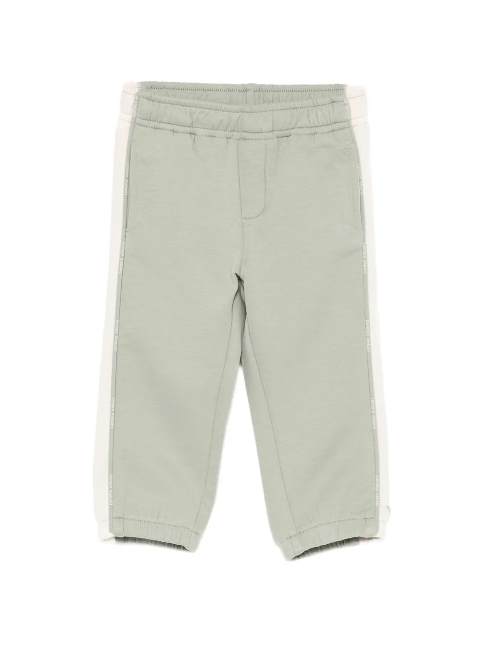 Emporio Ar i Kids logo-tape track pants Groen