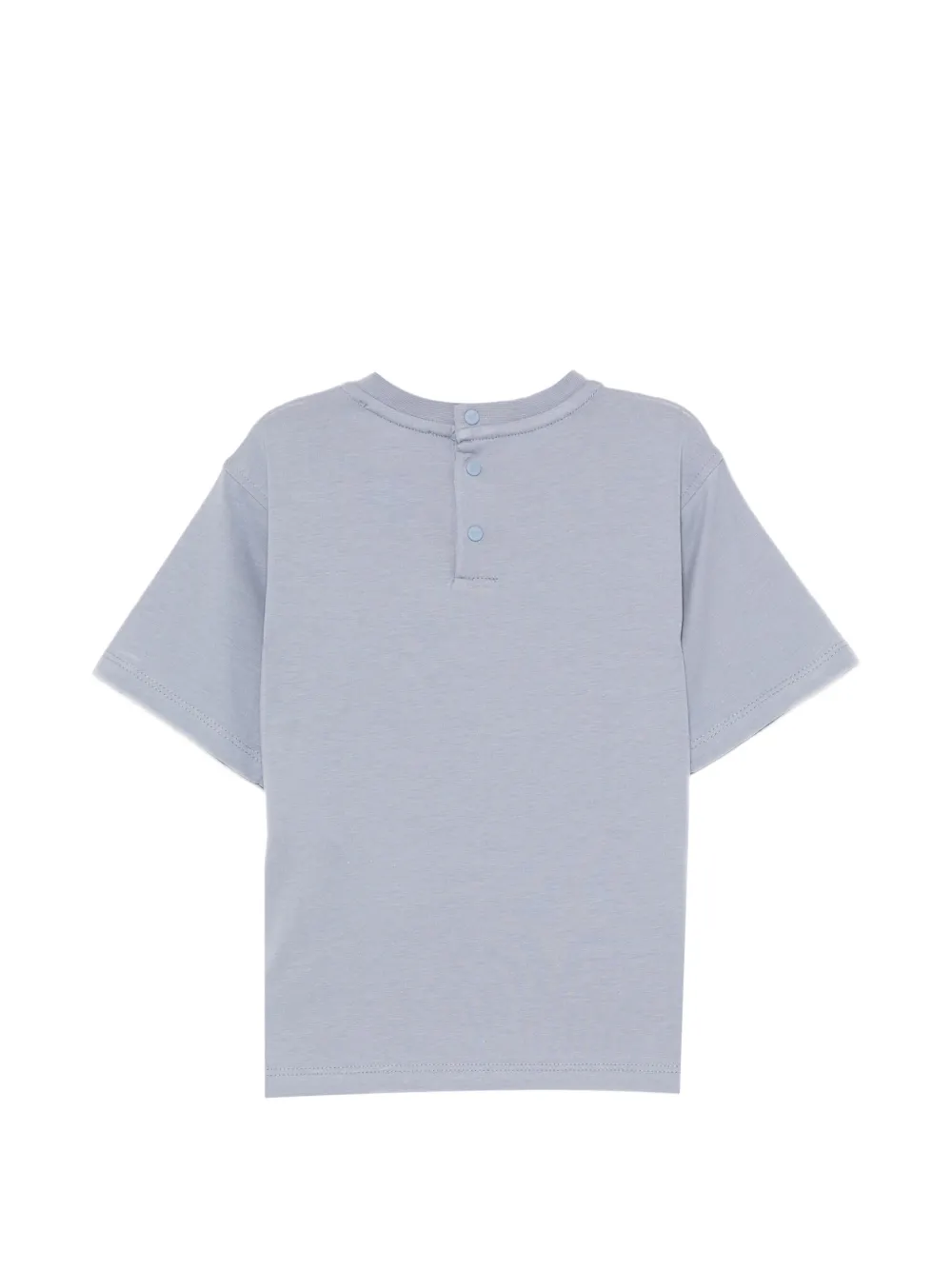 Emporio Armani Kids Katoenen T-shirt met logoprint Blauw