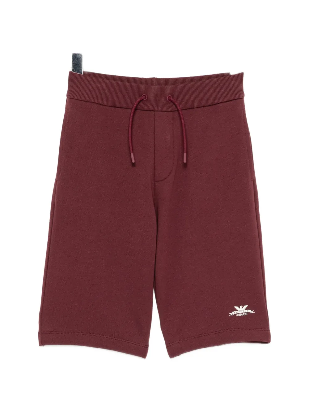 Emporio Armani Kids logo-print drawstring shorts - Rosso