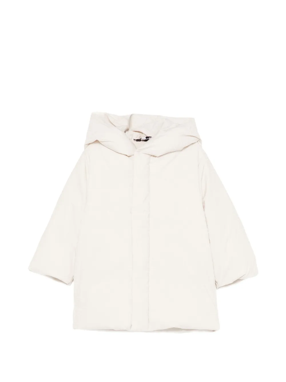 Emporio Armani Kids monogram hooded down jacket - Toni neutri