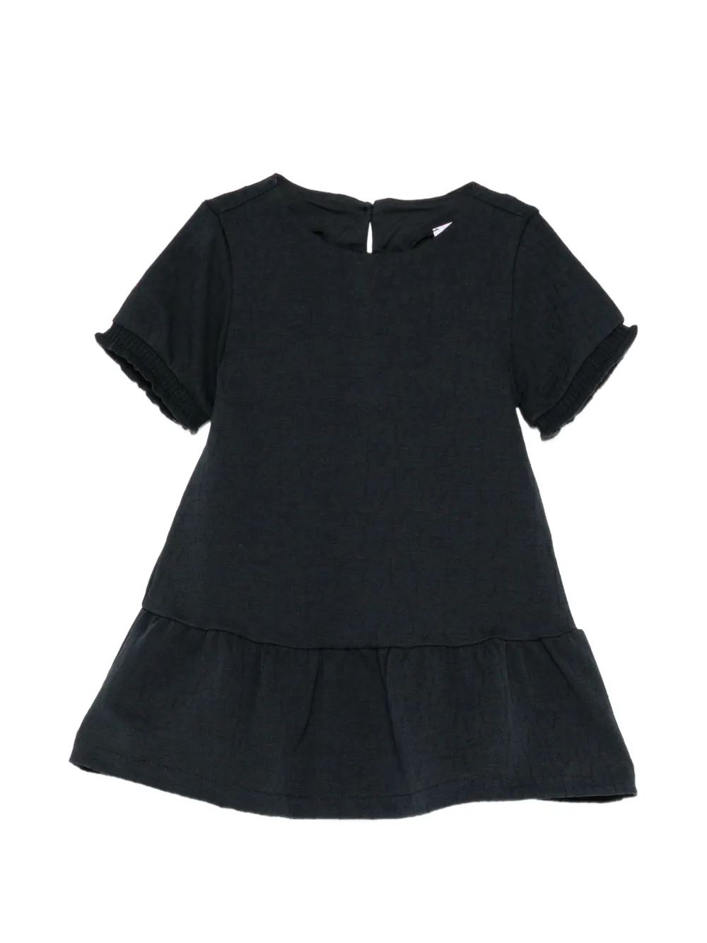Emporio Ar i Kids Jurk met flared zoom en jacquard Blauw