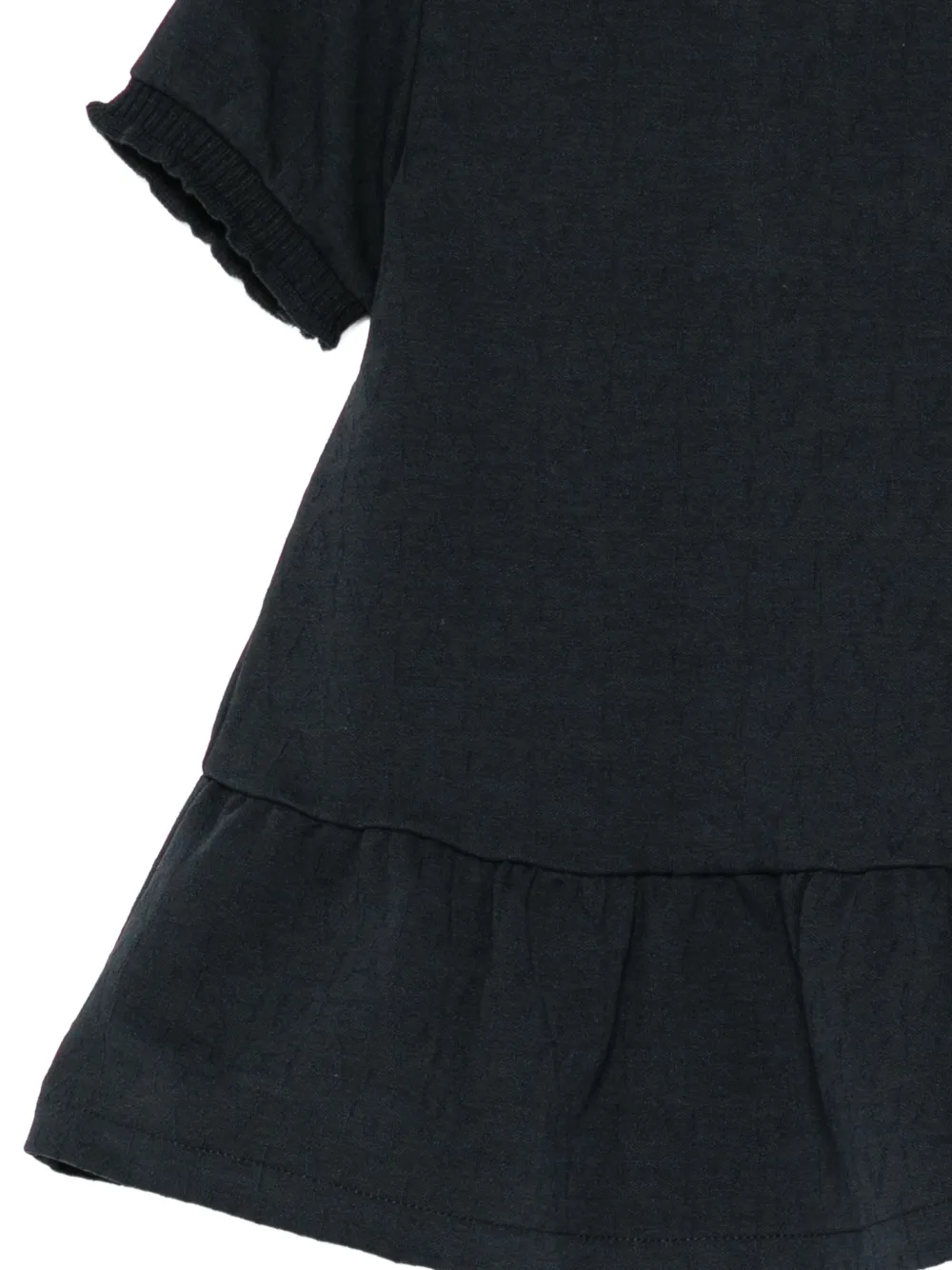 Emporio Armani Kids Jurk met flared zoom en jacquard Blauw