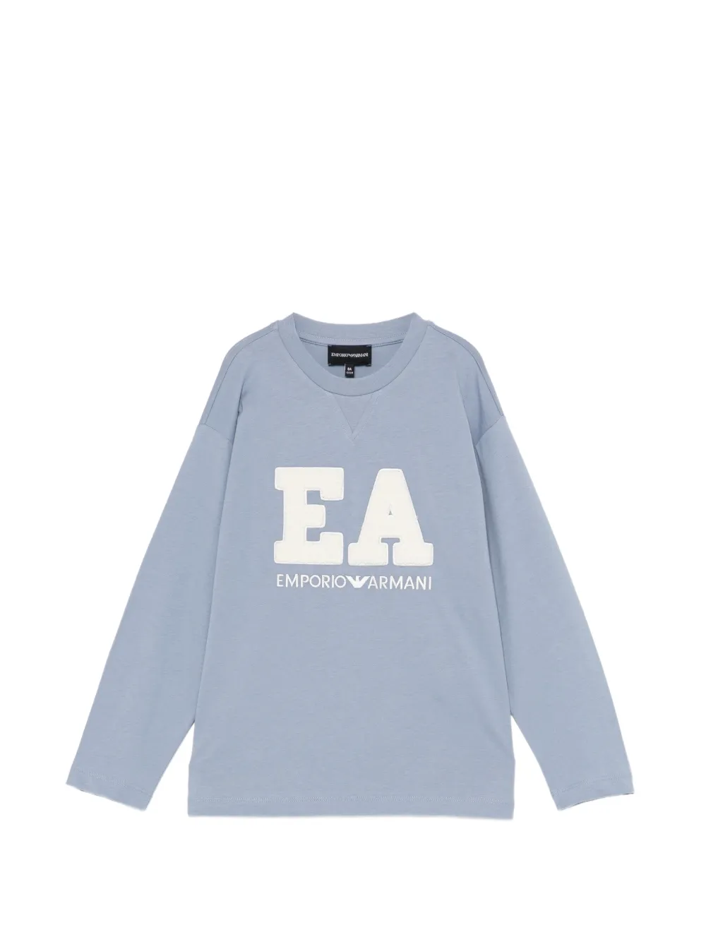 Emporio Armani Kids logo-print long-sleeve T-shirt - Blu
