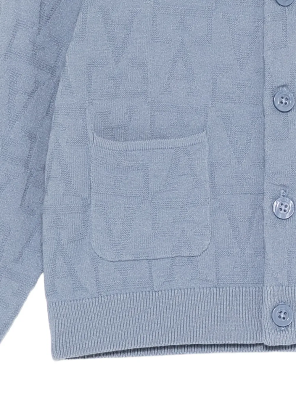 Emporio Armani Kids Vest met logo-jacquard Blauw