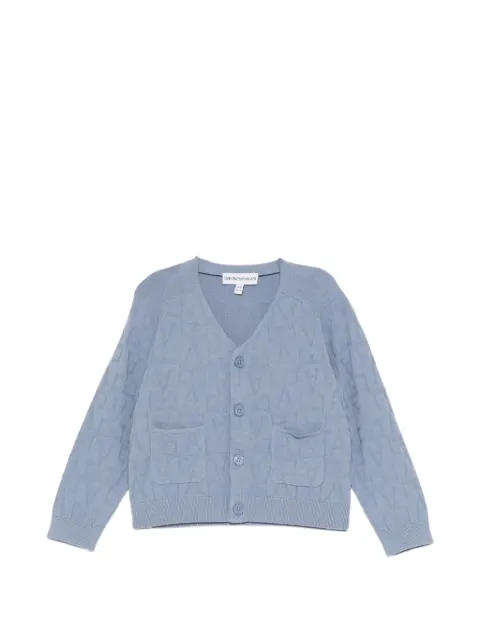 Emporio Armani Kids logo-jacquard knitted cardigan