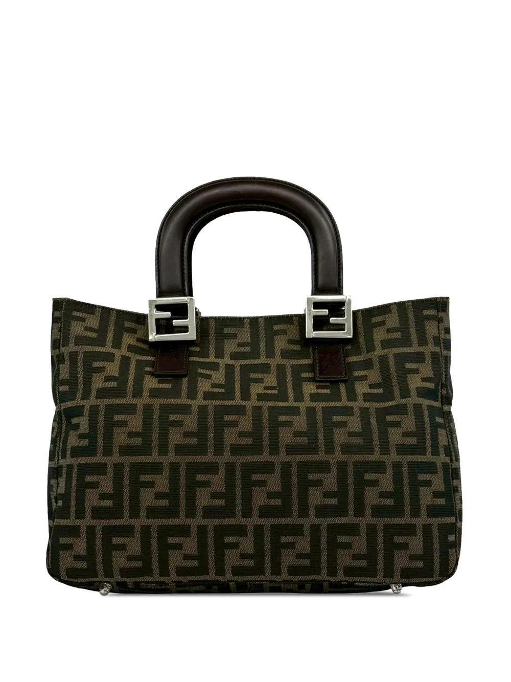 Fendi Pre-Owned 2000-2010 Small Zucca Canvas Twins tote bag - Marrone
