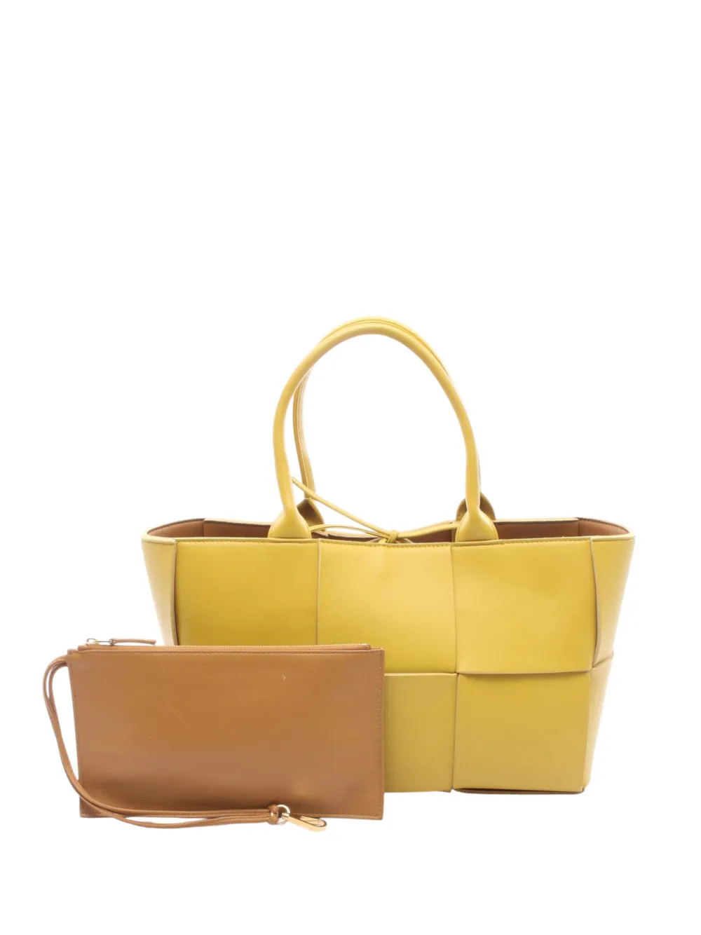 Bottega Veneta Pre-Owned 2019-2026 Small Maxi Intrecciato Arco tote bag - Giallo