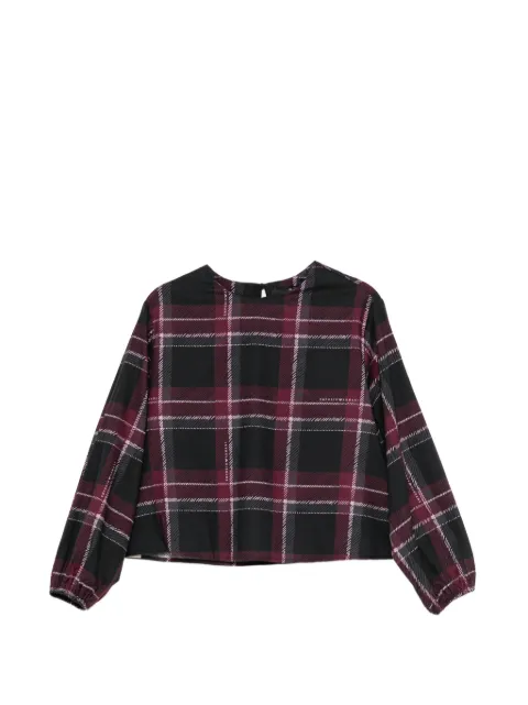 Emporio Armani Kids tartan-print blouse
