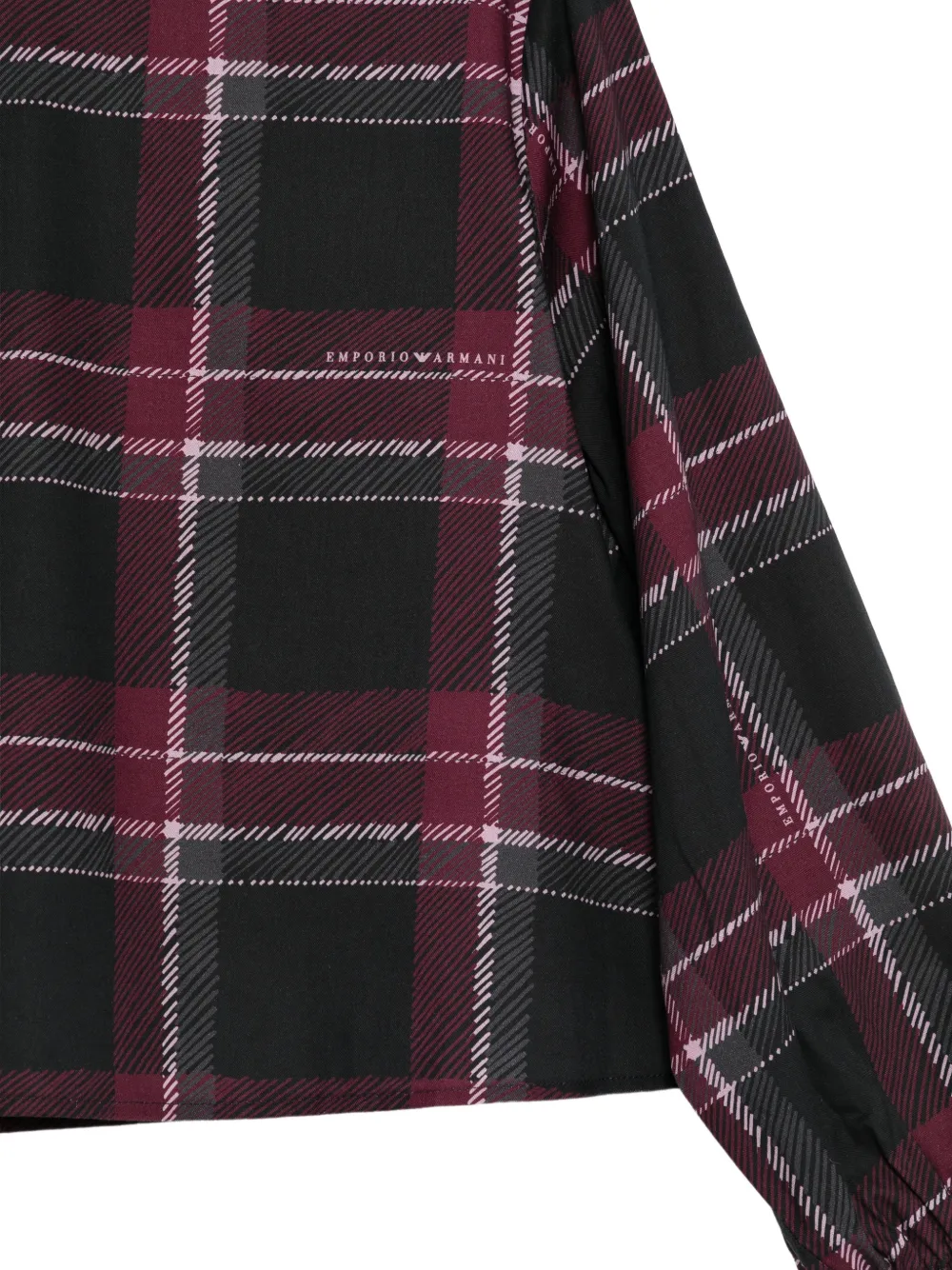 Emporio Armani Kids tartan-print blouse Zwart
