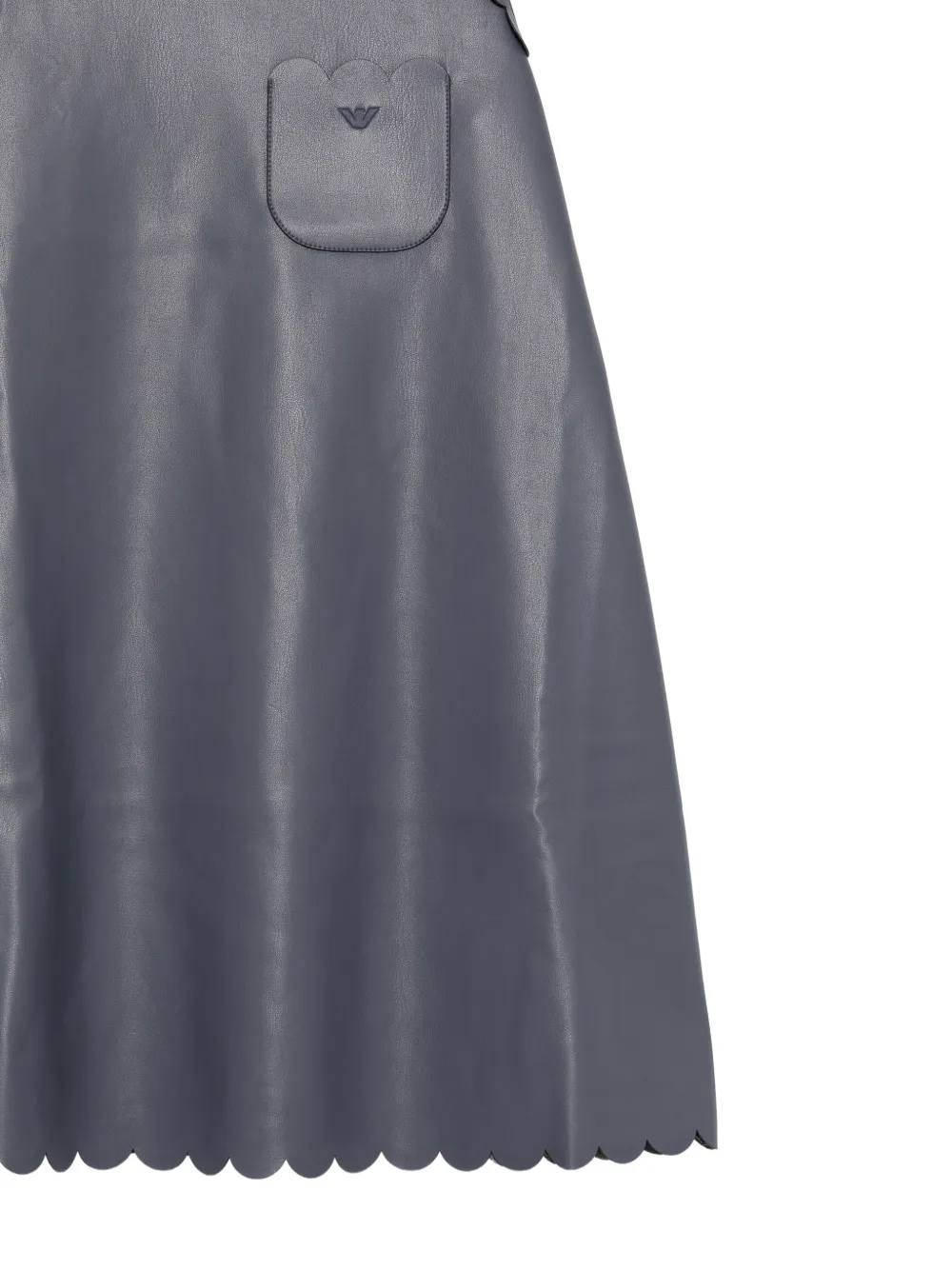 Emporio Armani Kids faux-leather dress Grijs