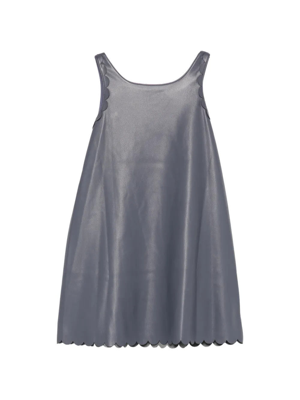 Emporio Armani Kids faux-leather dress Grijs