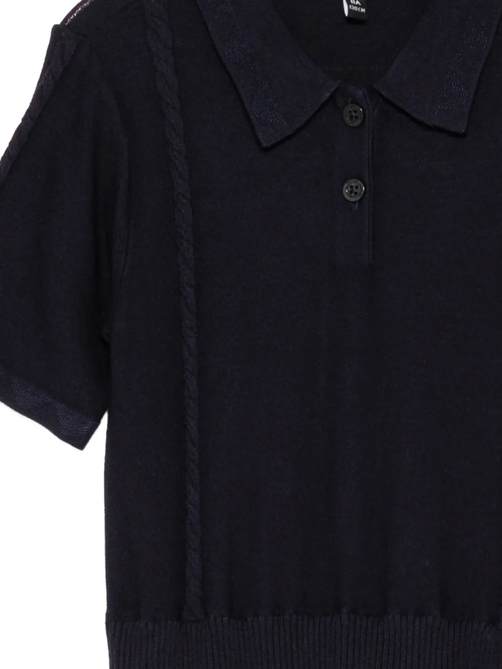 Emporio Armani Kids cable-knit polo dress Blauw