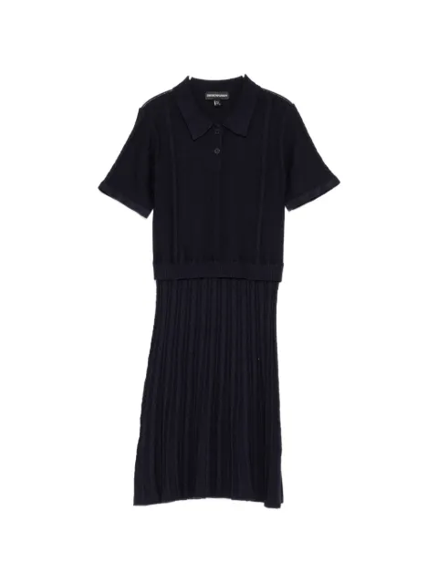 Emporio Armani Kids vestido estilo polo de punto de ochos