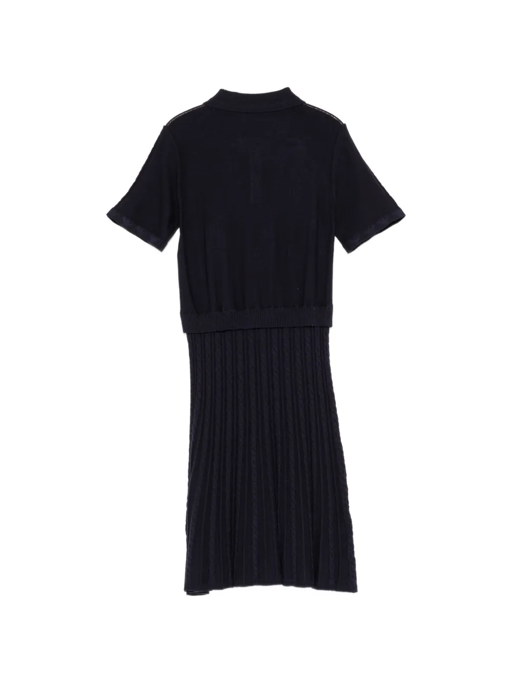 Emporio Armani Kids cable-knit polo dress Blauw