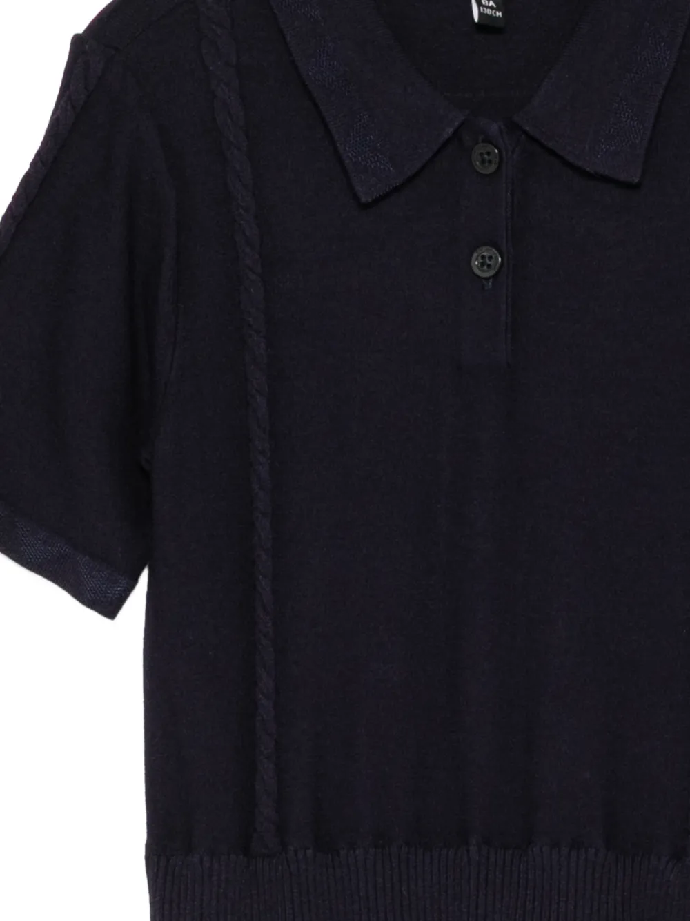 Emporio Armani Kids Kabelgebreide polojurk Blauw