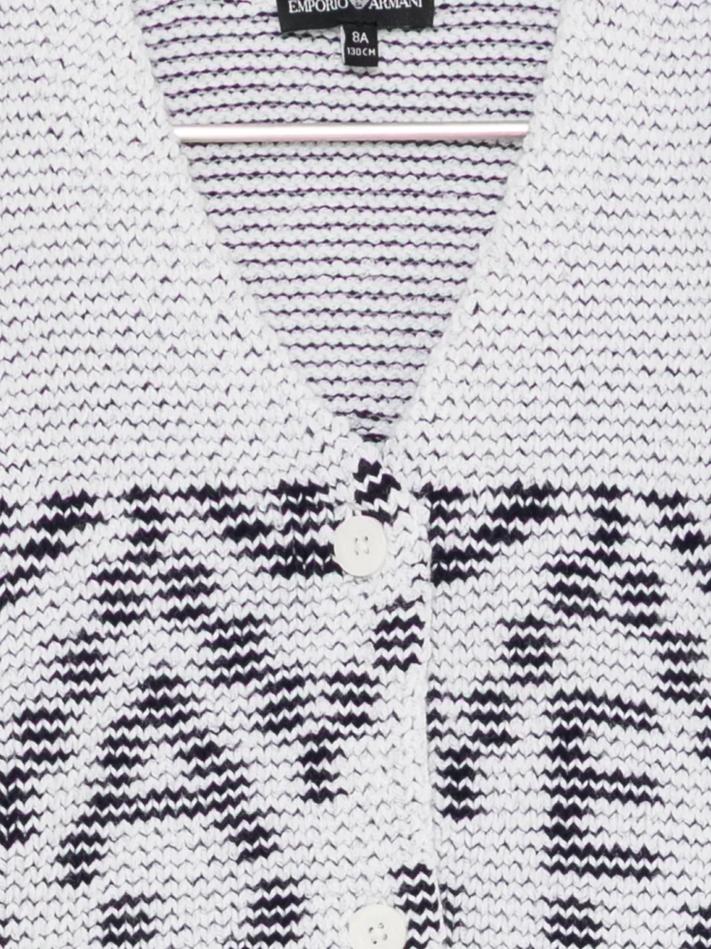 Emporio Armani Kids Intarsia vest Wit