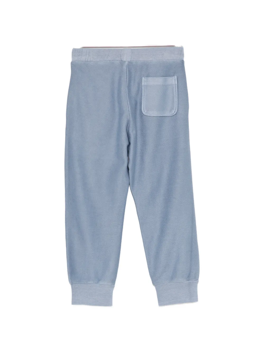Emporio Armani Kids Trainingsbroek met diagonale logo-print Blauw