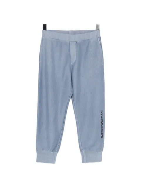 Emporio Armani Kids diagonal logo-print track pants