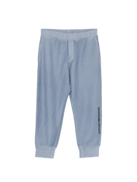 Emporio Armani Kids diagonal logo-print track pants