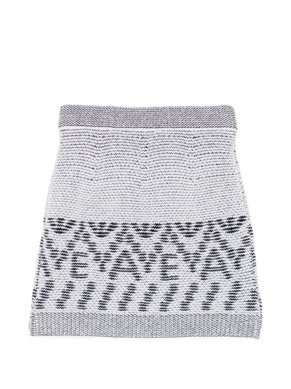Emporio Armani Kids logo-intarsia skirt Wit