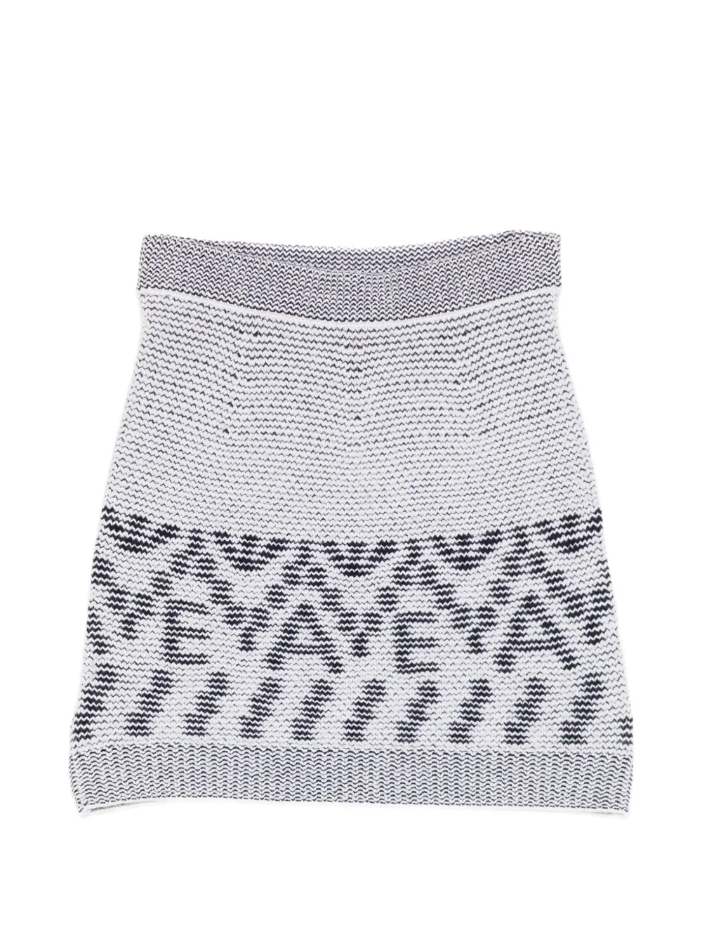 Emporio Armani Kids jupe à logo en intarsia - Blanc Emporio Armani Kids jupe à logo en intarsia - Blanc