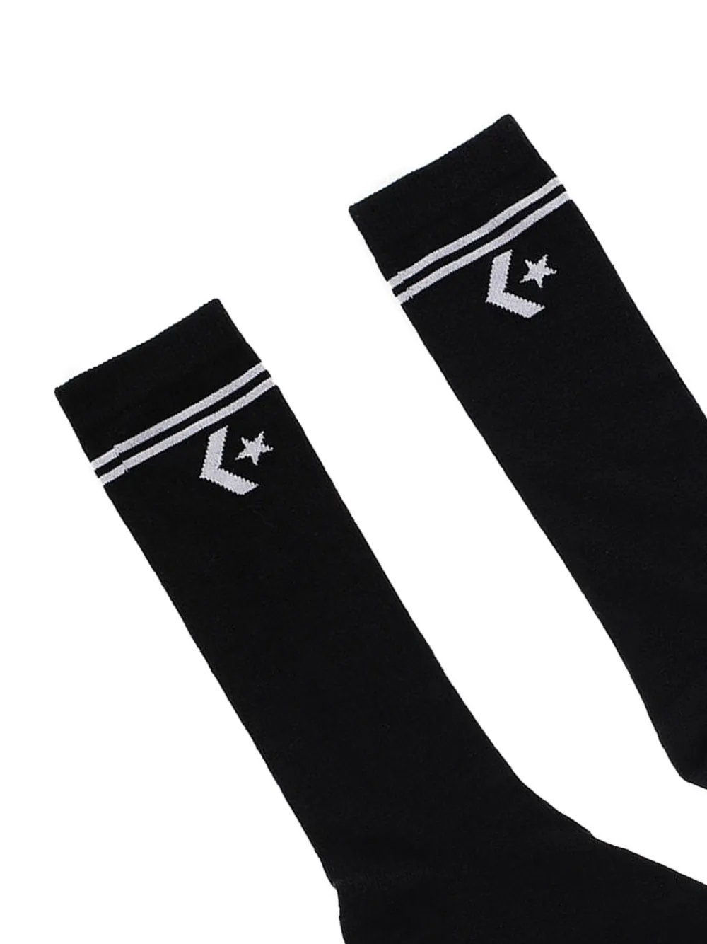 Converse logo-print ribbed socks (set of two) Zwart