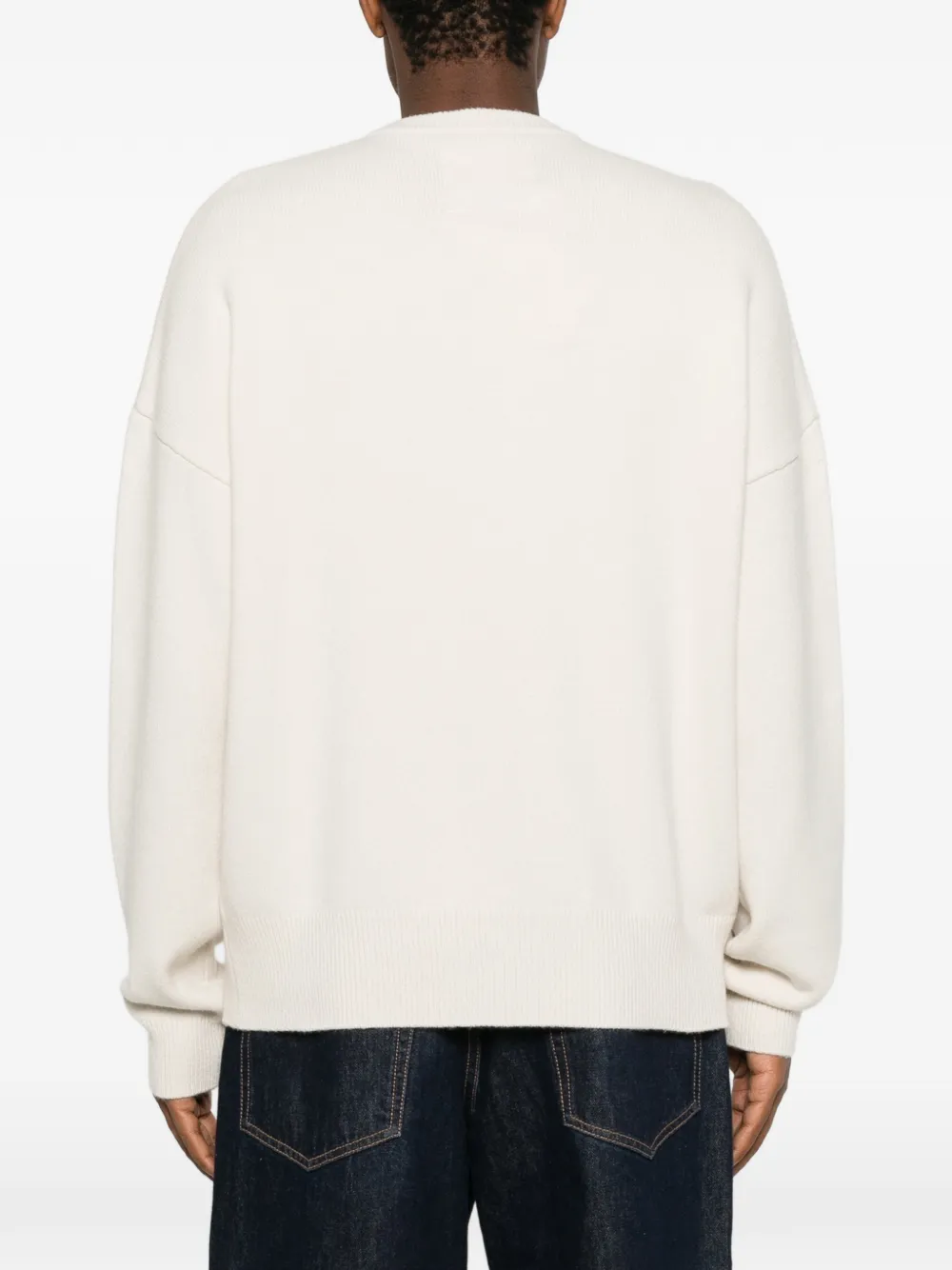 extreme cashmere Like trui met halve rits en verlaagde schouders Beige