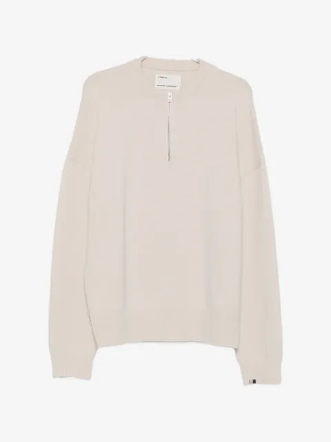 extreme cashmere Like half-zip drop-shoulder sweater