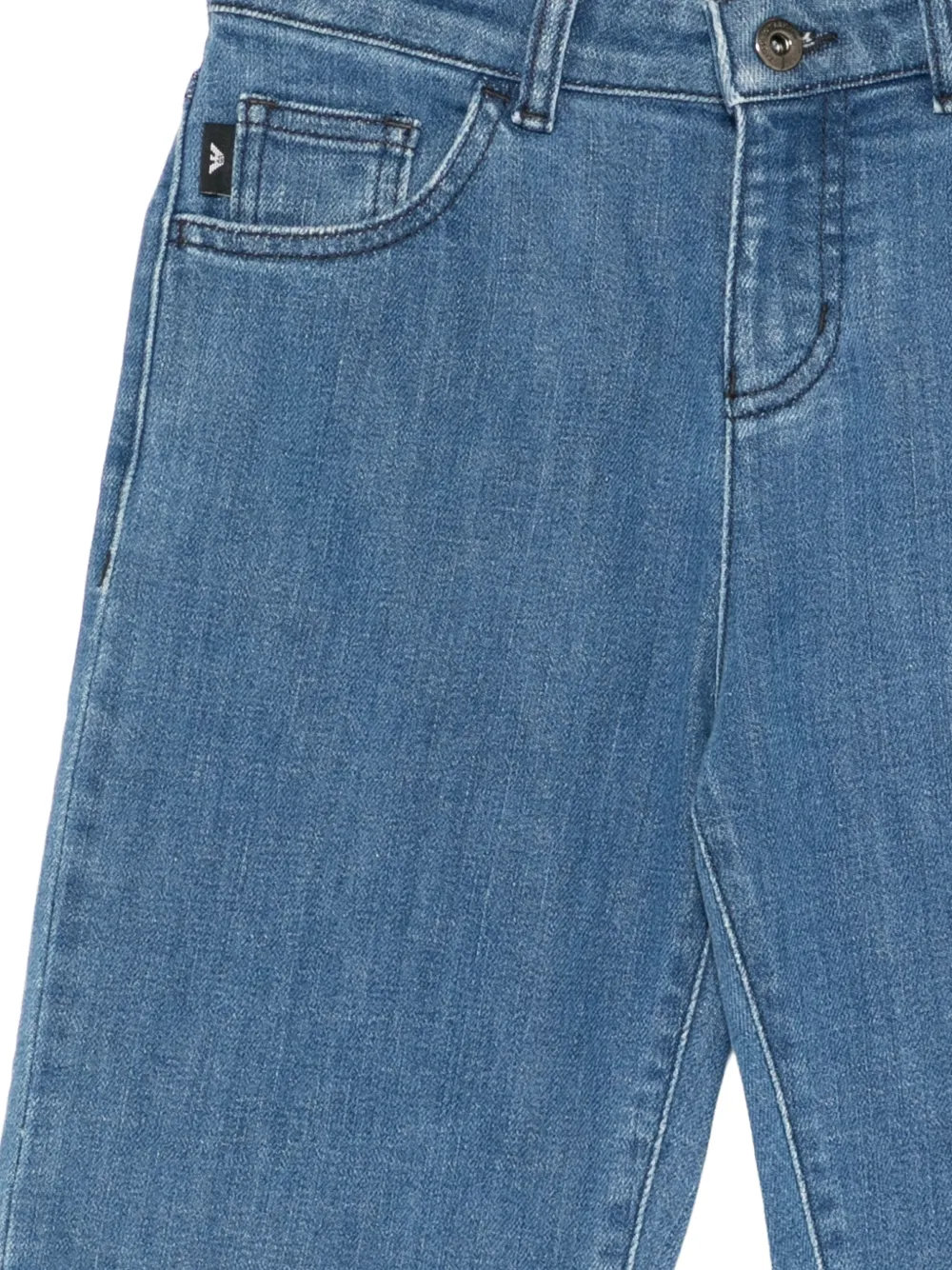 Emporio Armani Kids Spijkershorts met logopatch Blauw