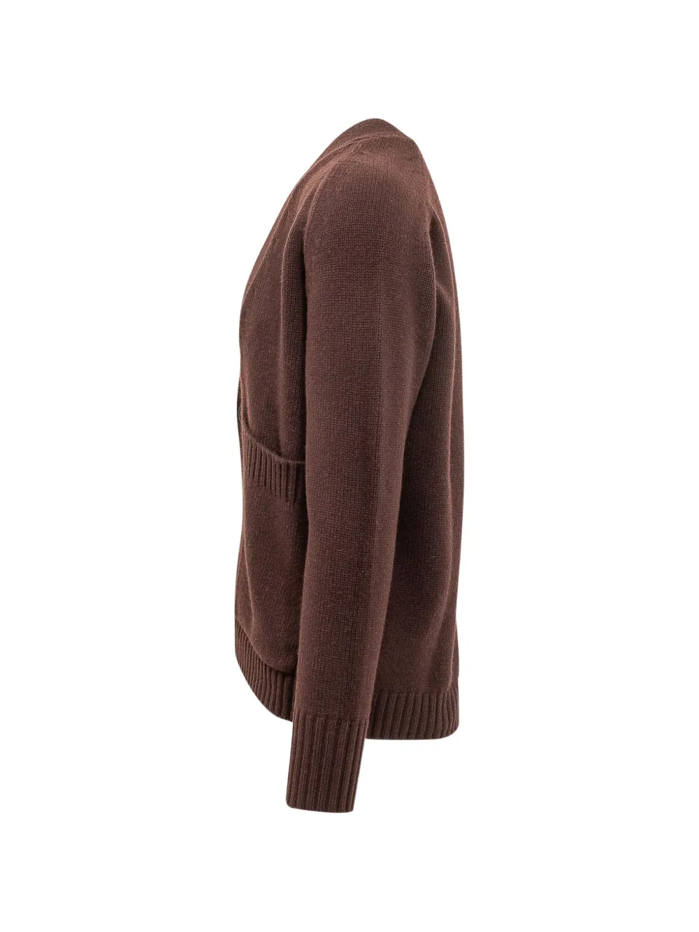 Studio Nicholson V-neck patch-pocket cardigan Bruin