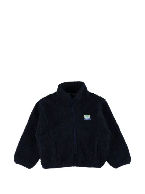 American Vintage Kids logo-patch fleece coat