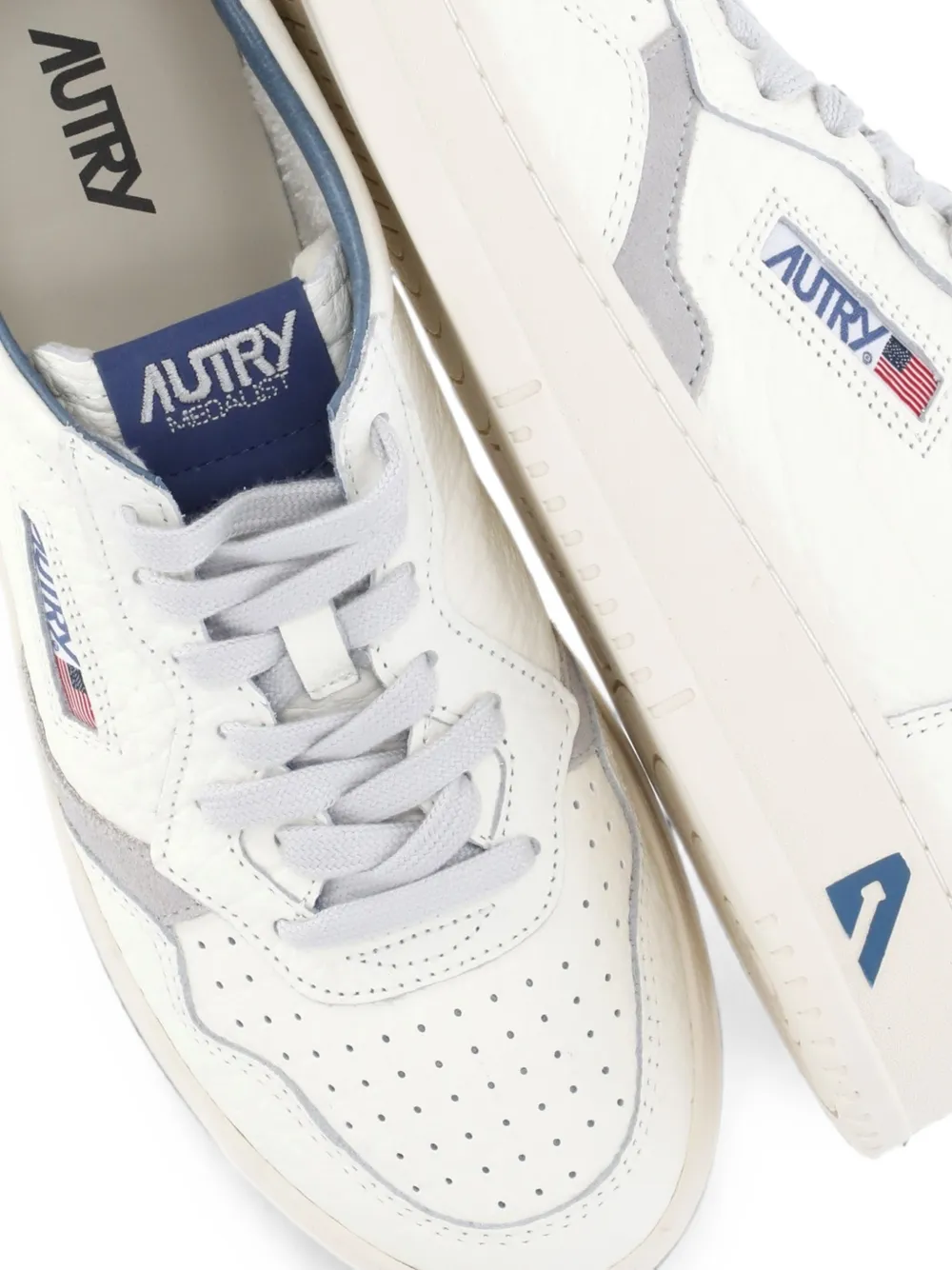 Autry Medalist low-top sneakers van leer Wit