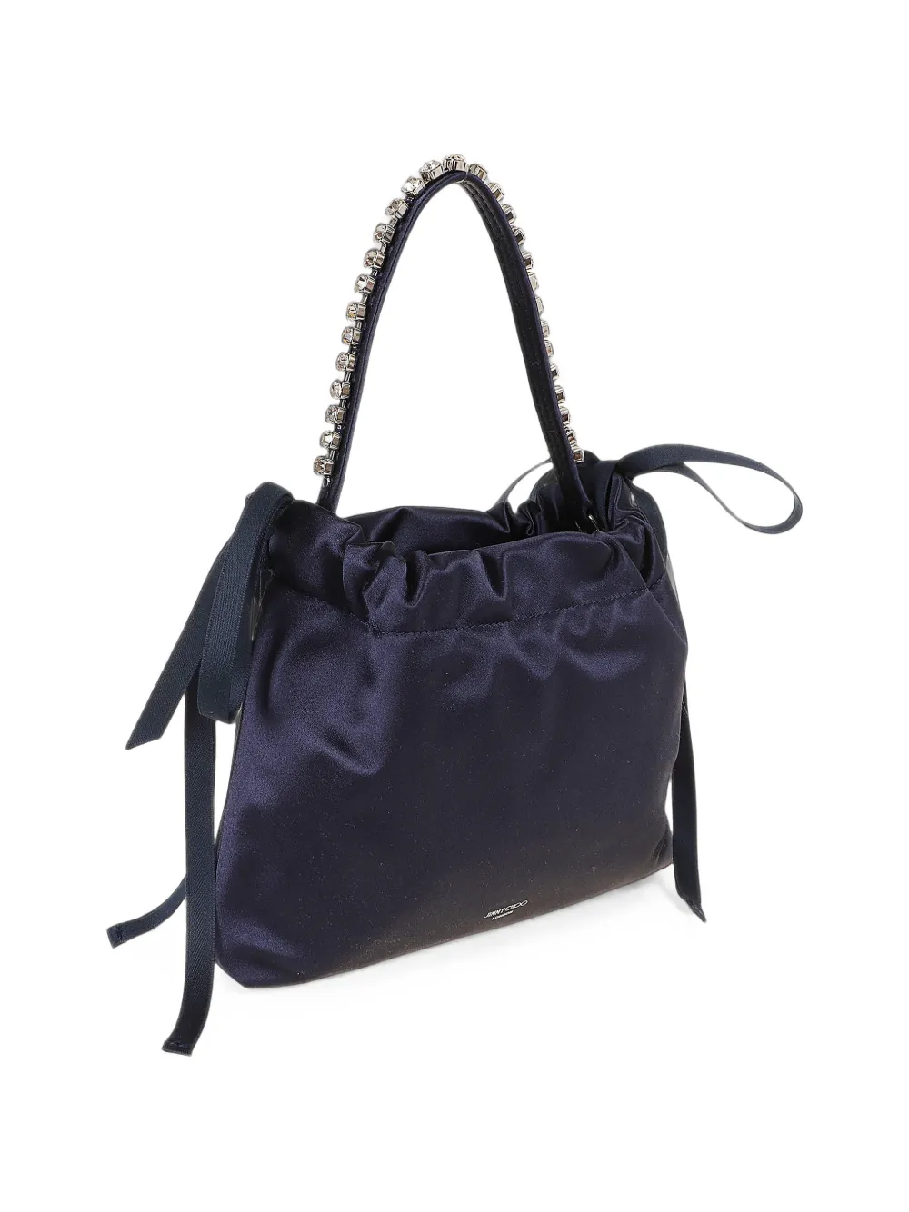 Jimmy Choo Clutch verfraaid met kristallen en strikdetail Blauw