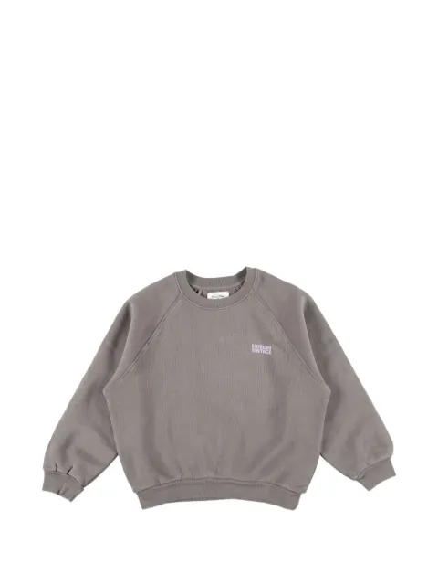 American Vintage Kids logo-print raglan-sleeve sweatshirt