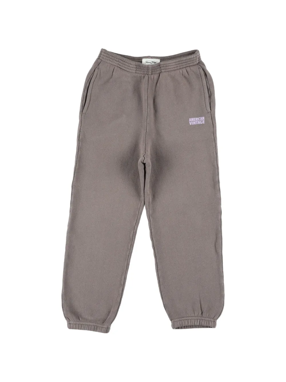 American Vintage Kids Izubird logo-print track pants - Grigio