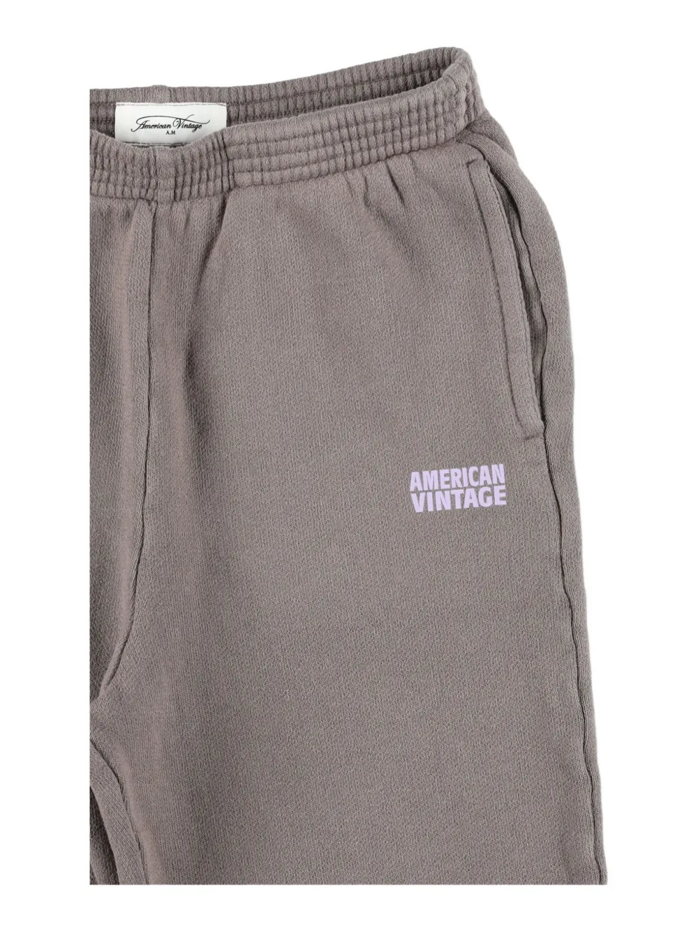 American Vintage Kids Izubird trainingsbroek met logoprint Grijs