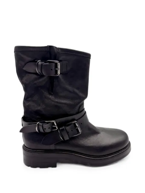 strategia shoes buckle-detail leather boots