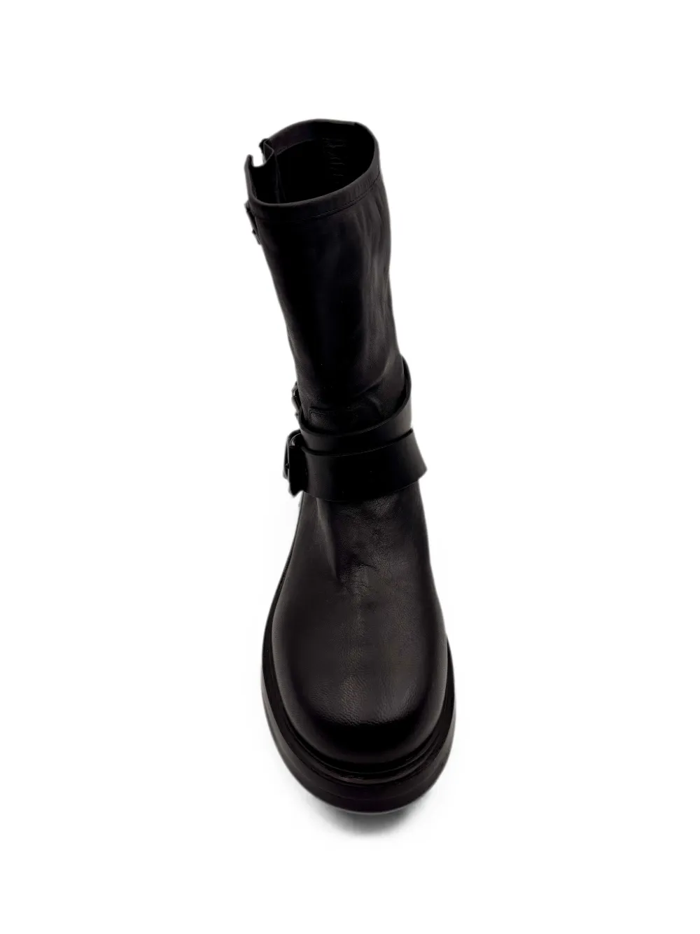 strategia shoes buckle-detail leather boots Zwart