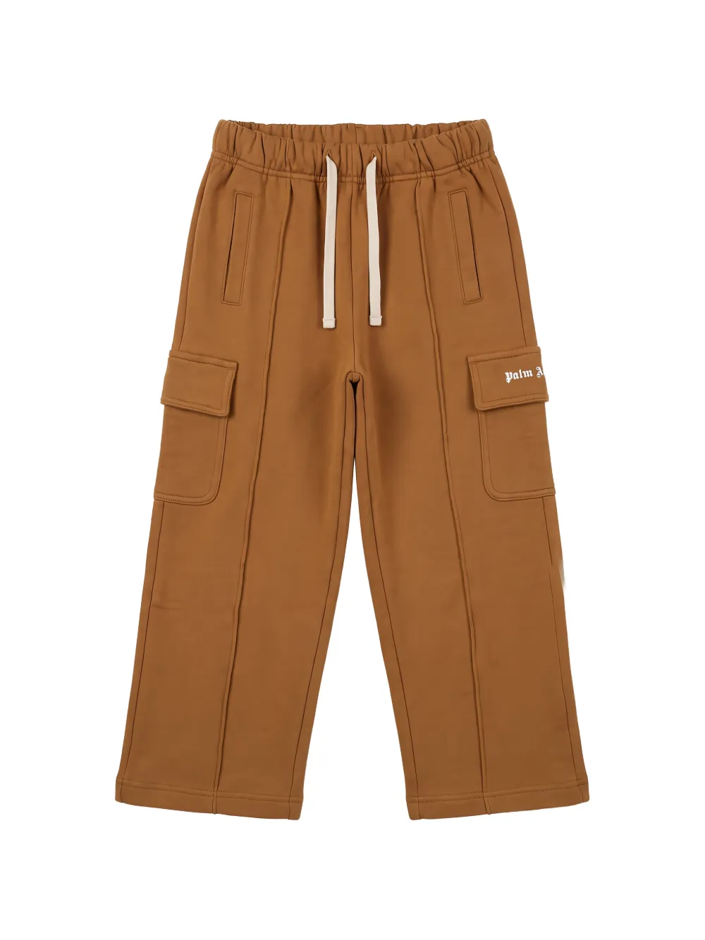 Palm Angels Kids logo-print cargo pants - Marrone